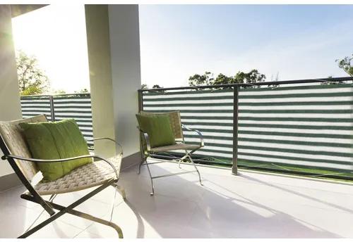 Balkónová zástena HDPE 0,9x5 m zeleno-biela