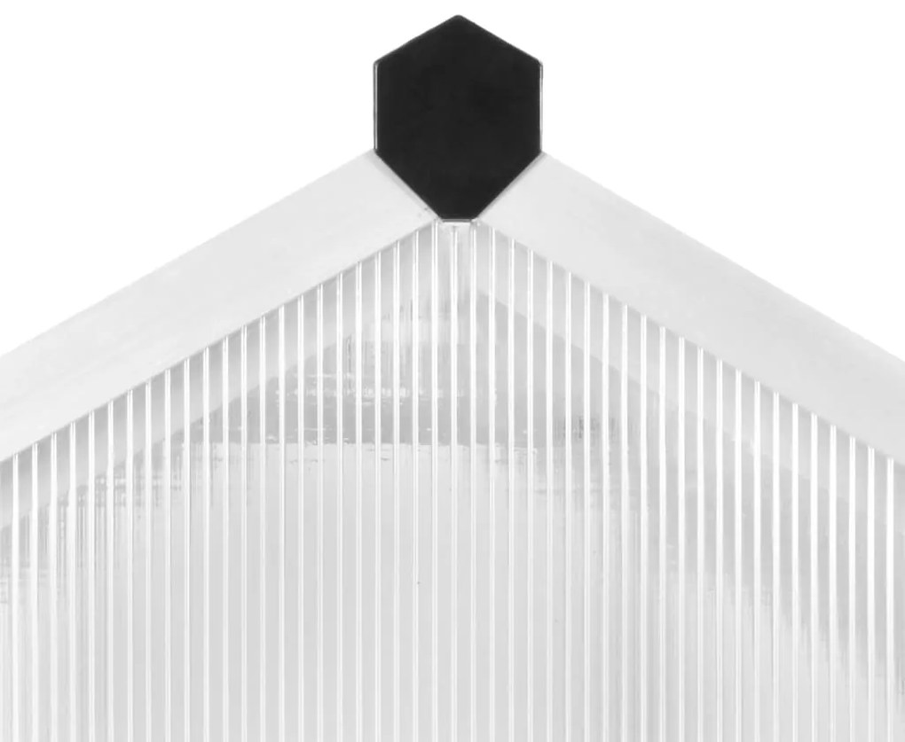 Skleník, hliník 302x190x195 cm 11,19 m³