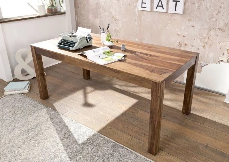 Bighome - ROUND Jedálenský stôl Klasik 178x90 cm, hnedá, palisander