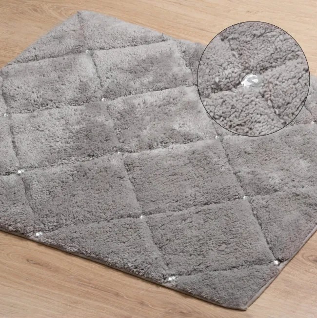 Kúpeľňový koberček CHIC 2 strieborný