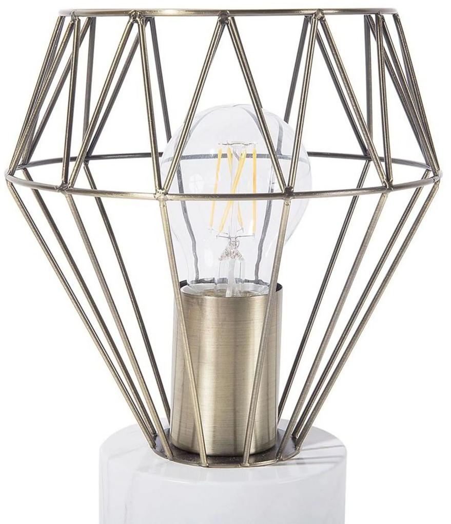 Malá mosadzná kovová lampa MOONI Beliani