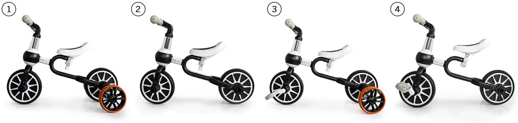WELLHOX Balančný bicykel 4v1 - čierny