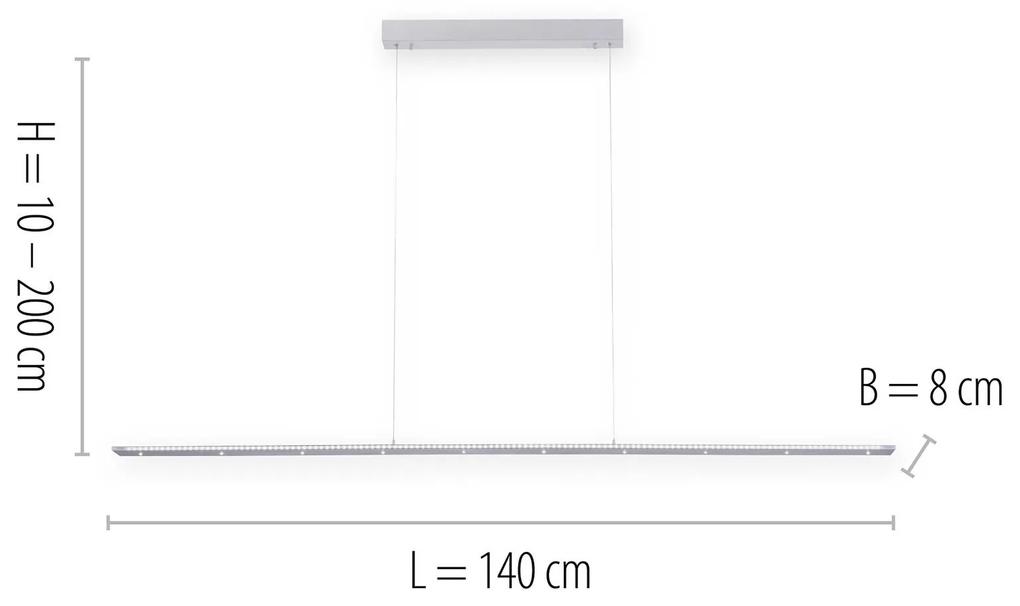 Paul Neuhaus Pure-Cosmo závesné LED dlhé 140 cm