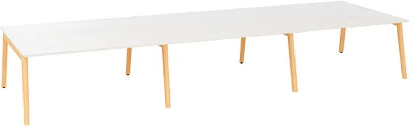 Kancelársky pracovný stôl ROOT, 4800 x 1600 mm, biela