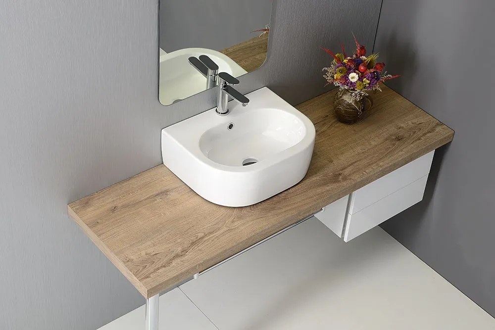 Kerasan, FLO WC kombi misa 36x60cm, spodný/zadný odpad, biela, 311701