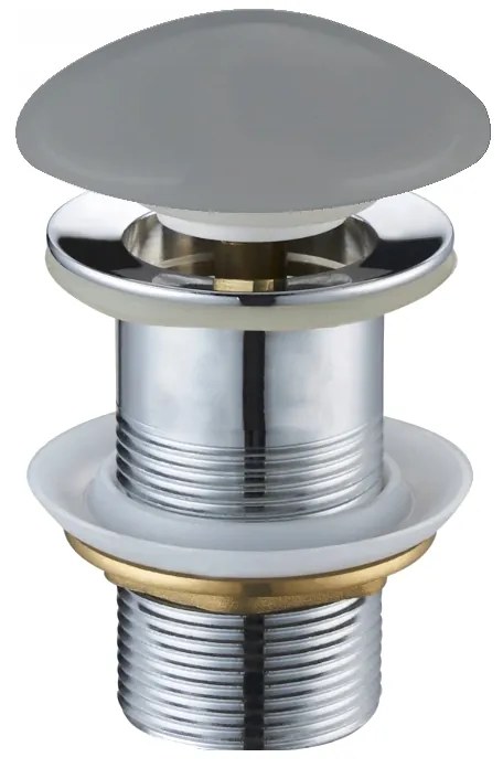 Mexen keramická uzatvárateľná umývadlová výpusť guľatý, ClickClack, velká zátka, bez prepadu, šedá, 79910-61