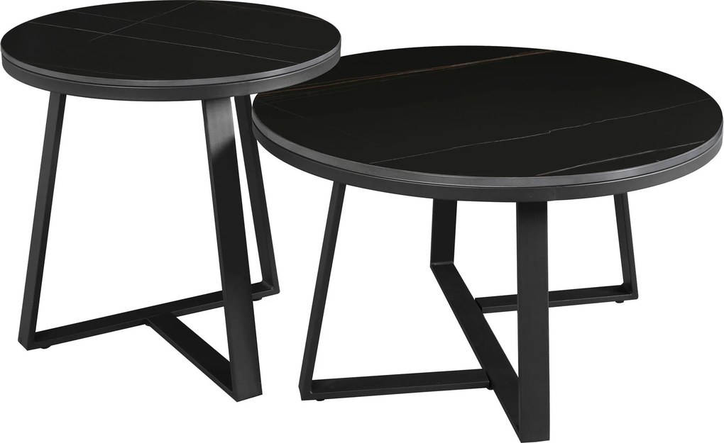 XXXLutz KONFERENČNÝ STOLÍK, čierna, kameň, 69/69/40 cm MID.YOU - Stolíky do obývačky - 001821010201