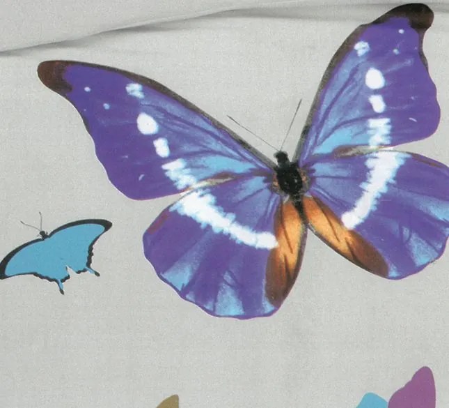 Obliečky VARIA BUTTERFLY GREY 140x200 cm