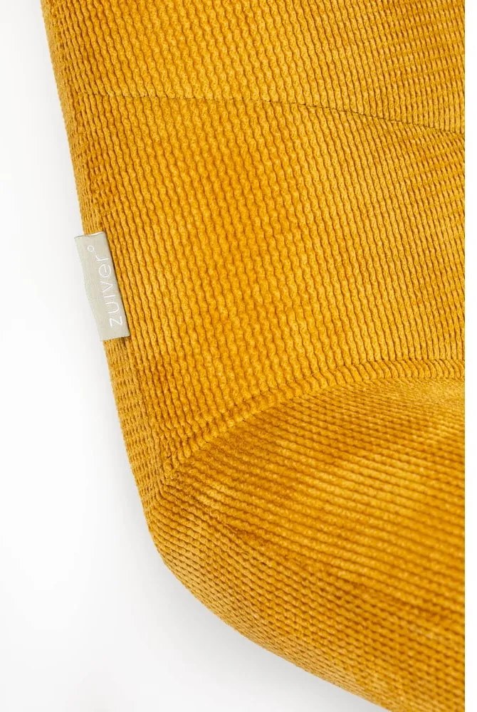 Okrovožlté zamatové kreslo Bubba – Zuiver