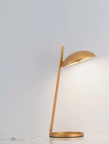 Dizajnová stolová lampa Flute zlatá