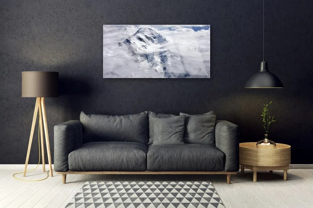 Obraz na akrylátovom skle Hora hmla krajina 100x50 cm