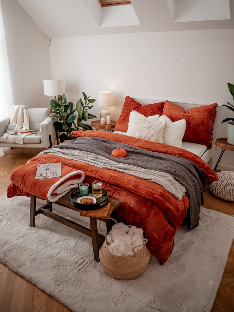 Obliečky mikroplyš Exclusive – Laura terakota