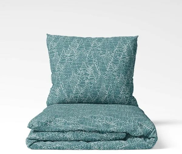 Vianočné bavlnené obliečky Zimný les, 140 x 200 cm, 70 x 90 cm