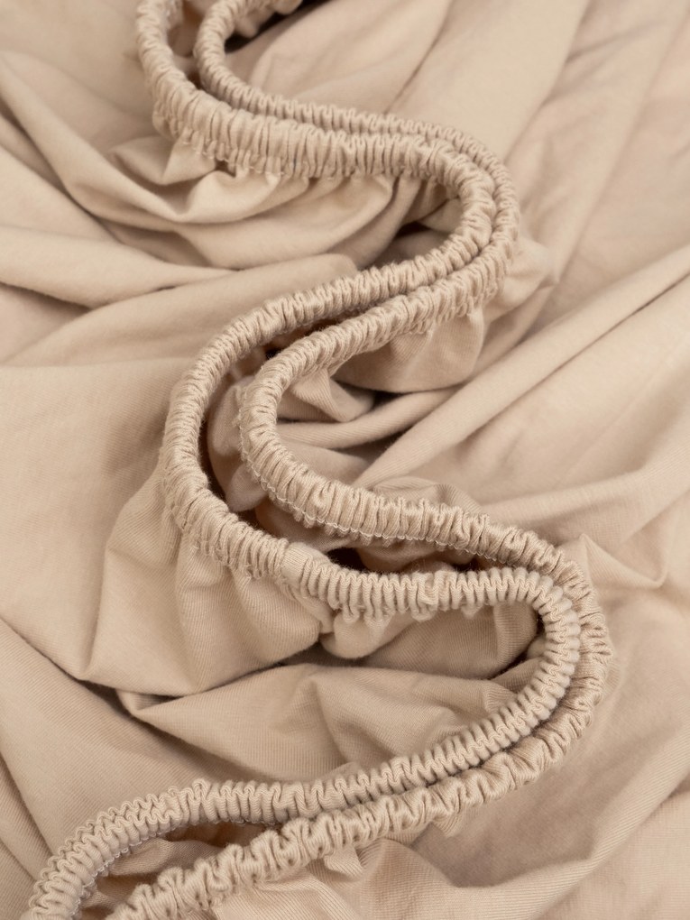 Jersey plachta s elastanom Deluxe 220 × 200 cm – béžová
