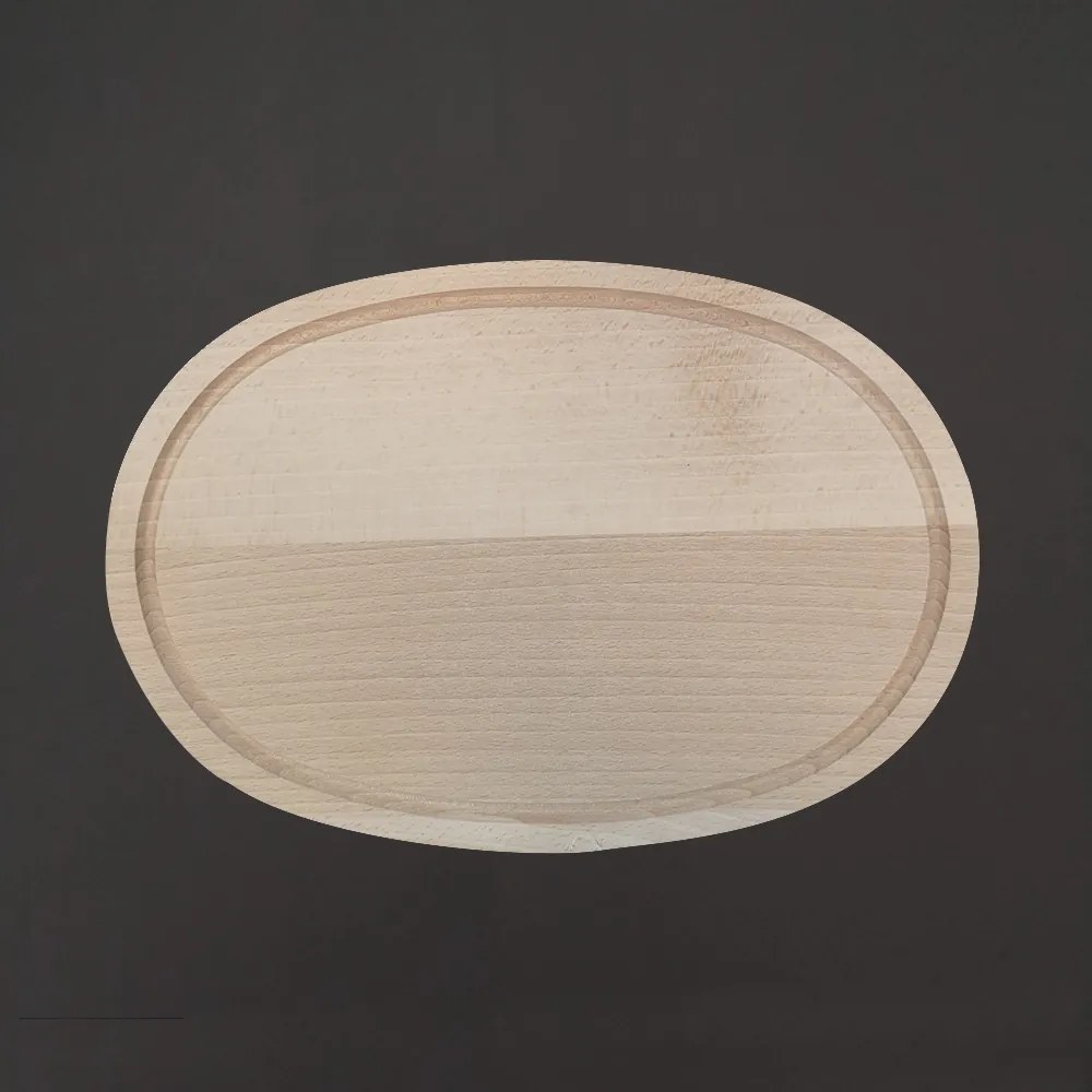 AMADEA Drevená servírovacia doska - podnos ovál, masívne drevo, 30 cm