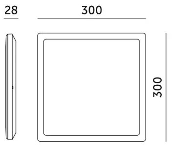 LED kúpeľňové stropné svietidlo NIVERA LED/24W/230V IP54 30x30 cm biele
