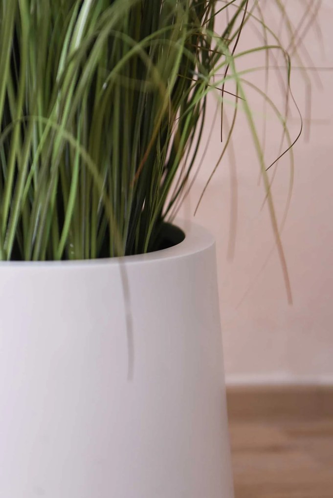 Izbový kvetináč GIRAR, sklolaminát, priemer 42 cm, biely