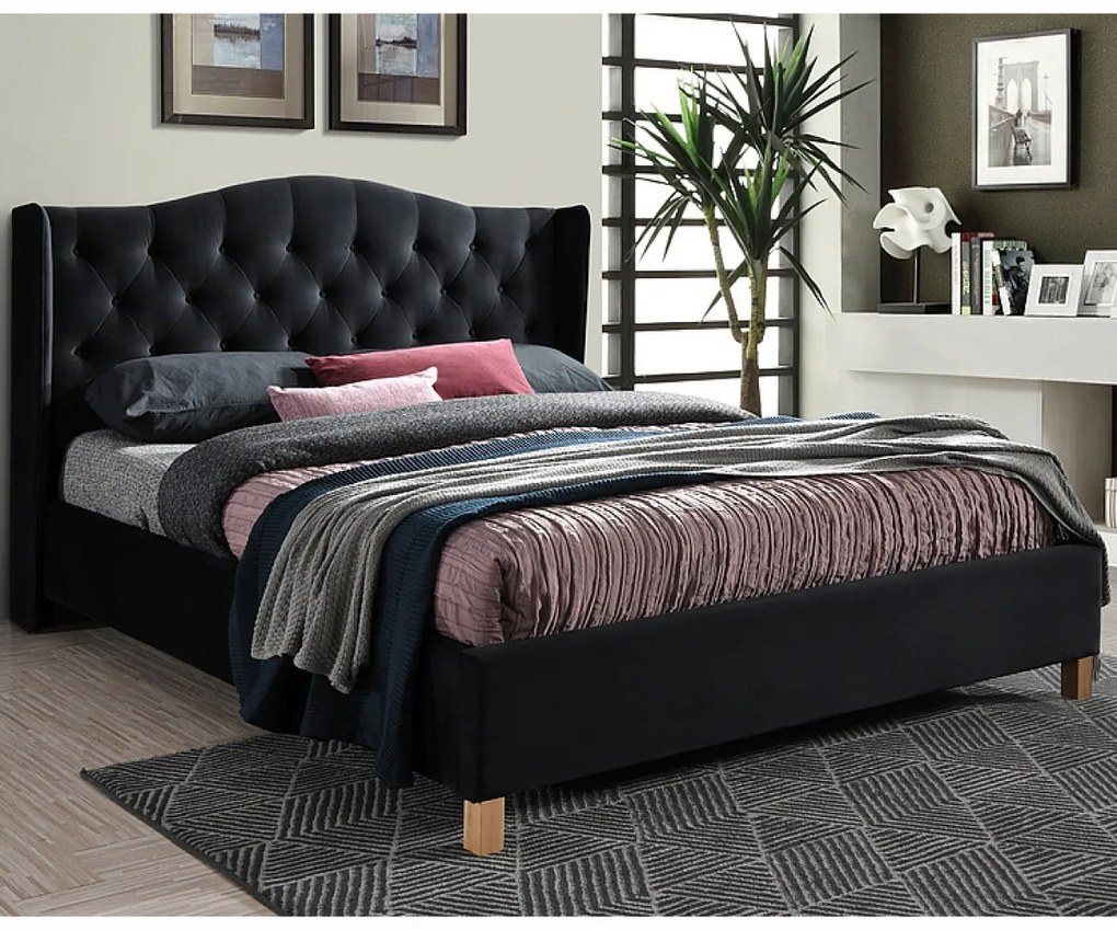Čalúnená posteľ Aspenti Velvet 160x200 cm Barvy | AMI Nábytok