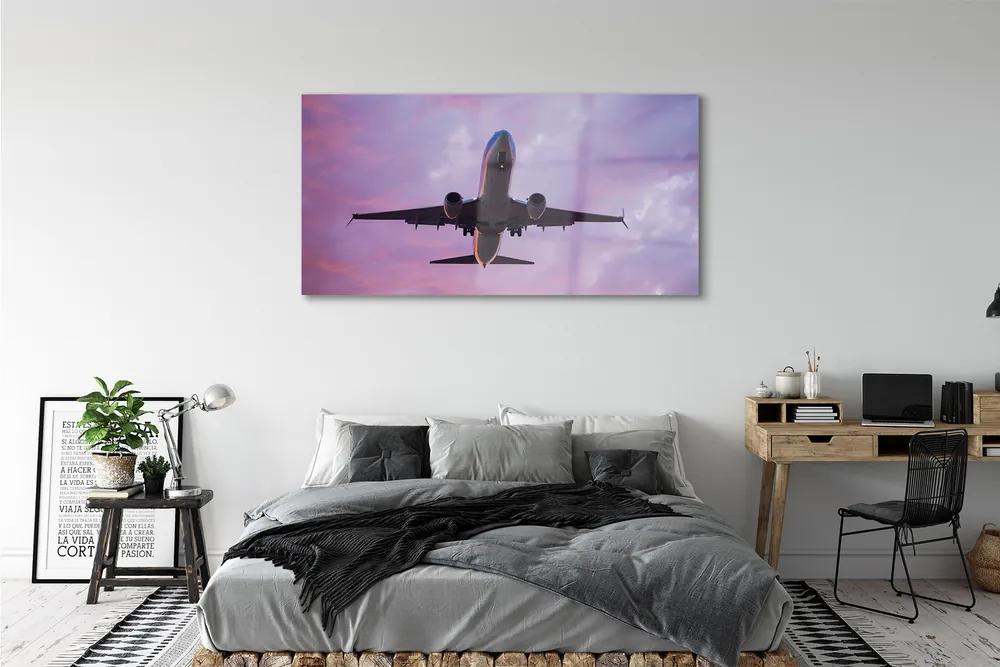 Obraz plexi Mraky obloha lietadlo 140x70 cm