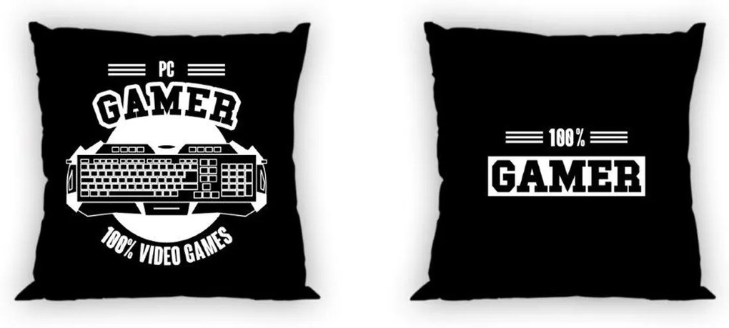 DETSKÁ DEKORAČNÁ OBLIEČKA NA VANKÚŠ GAME 40X40 CM VZOROVANÁ