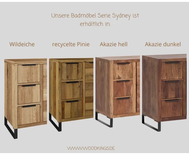 furniture-nabytek.cz - Masívne kúpeľňové zrkadlo Sydney z akácie, lakované, hnedé – 56×18×65 cm