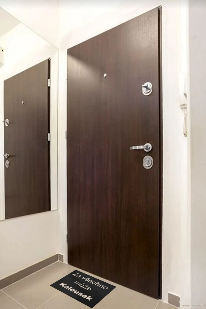 GDmats, Rohožka Kalousek 40x60 cm – na von aj na doma, 40x60, čierna