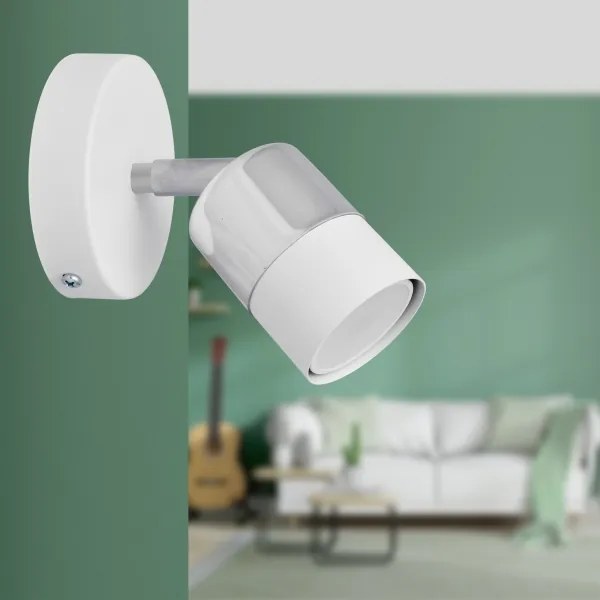 LED Nástenné bodové svietidlo TUBSSON 1xGU10/4,8W/230V biela/lesklý chróm