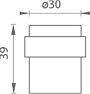 Zarážka dverí MP AXA - FS35 (BS - Čierna matná), MP BS (čierna mat)