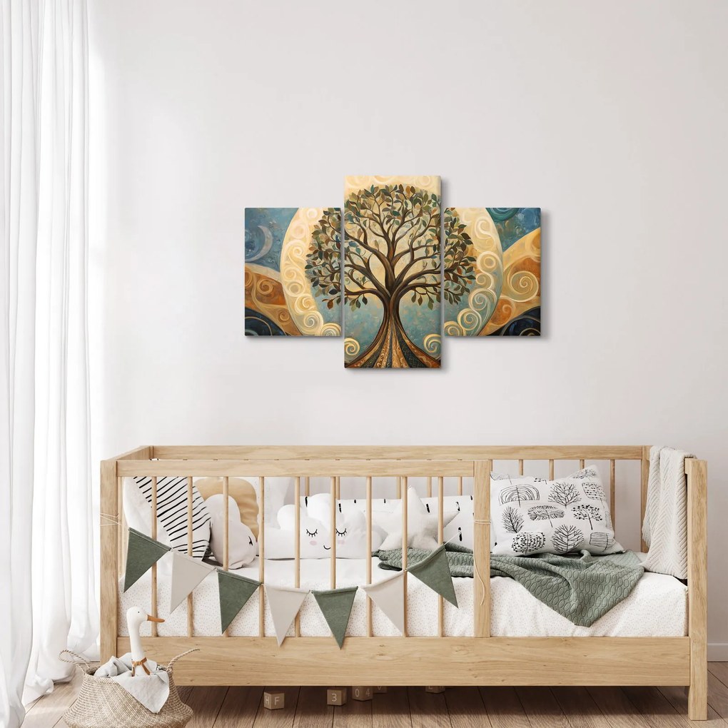 Obraz – Strom života a špirály (90x60 cm)