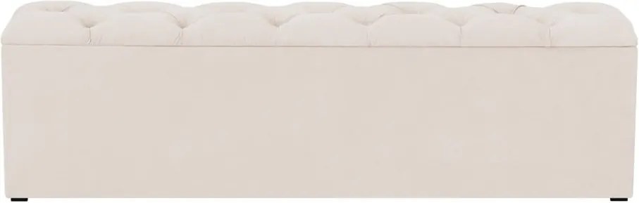 Béžový otoman k posteli s úložným priestorom Kooko Home Manna, 47 × 200 cm