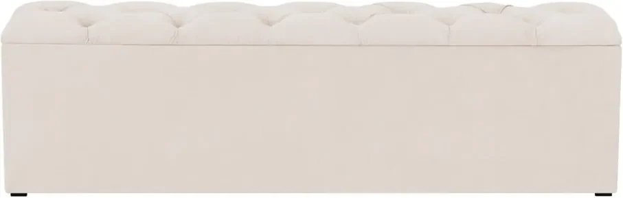 Béžový otoman k posteli s úložným priestorom Kooko Home Manna, 47 × 200 cm