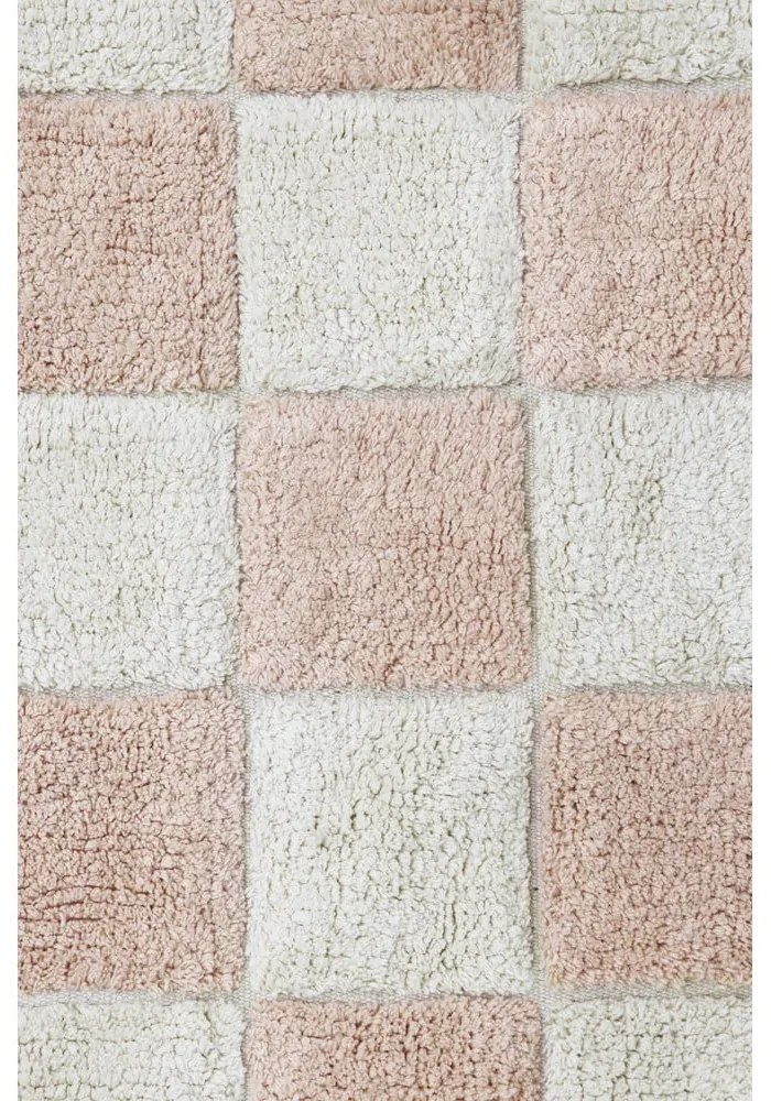Svetloružovo-krémový prateľný ručne tkaný bavlnený koberec 120x160 cm Kitchen Tiles Rose – Lorena Canals