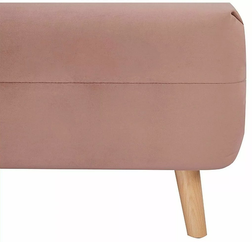 Ružové rozkladacie kreslo SPIKE VELVET