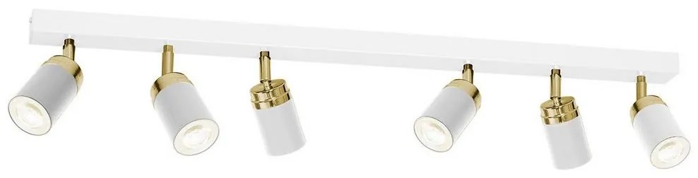 Bodové svietidlo RENO 6xGU10/60W/230V biela/zlatá
