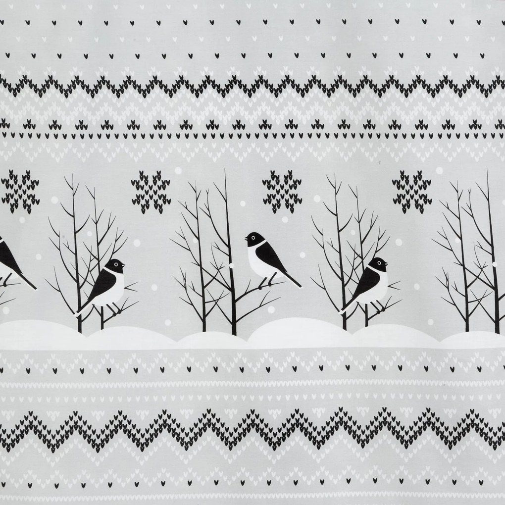 VIANOČNÉ SATÉNOVÉ OBLIEČKY TASHA 140X200 CM, 1 KS 70X80 CM VZOROVANÉ