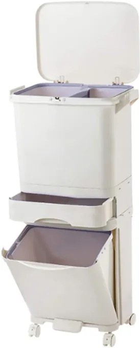 Odpadkový kôš NARDAN 42 l biely