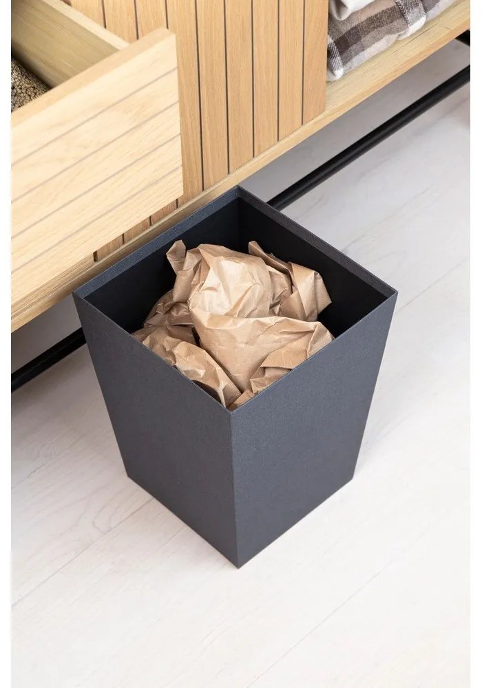 Čierny odpadkový kôš Sofia Canvas Paper Laminate – Bigso
