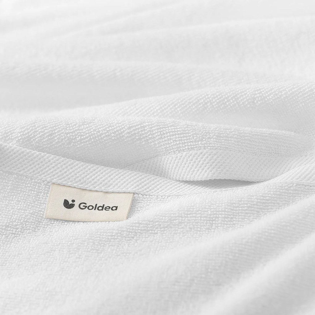 Goldea bavlnený froté uterák / osuška soft bez bordúry – biely 50 x 100 cm