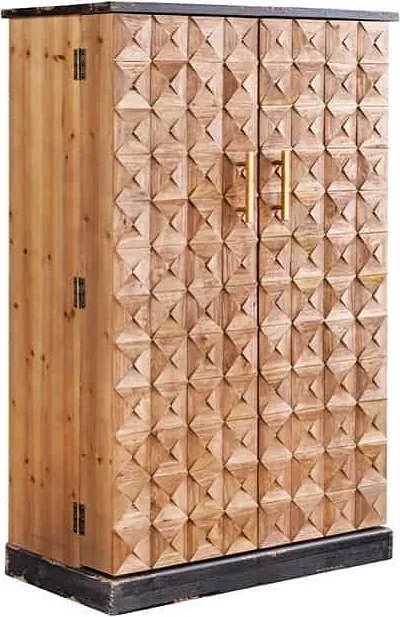 Dizajnová barová skrinka Winebar 122 cm borovica