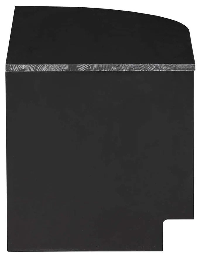 Čierny modulárny TV stolík z borovicového dreva 78x40 cm Finca – WOOOD