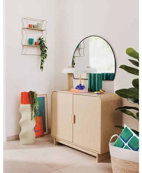 Atmosphera - Nástenné zrkadlo ALICE 65x90 cm čierna