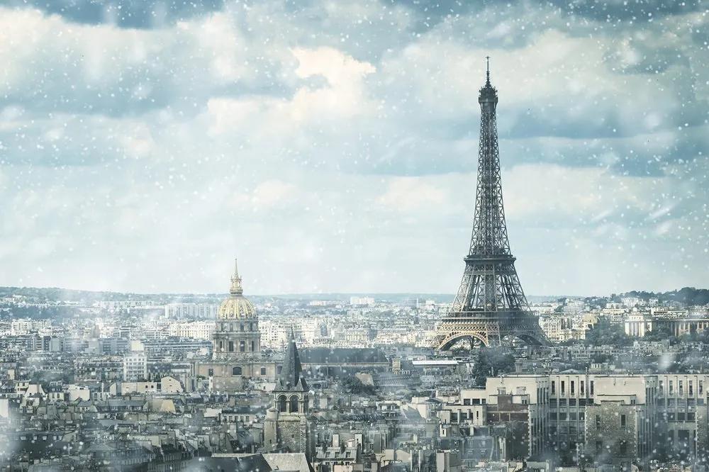 Samolepiaca fototapeta historický Paríž v zime