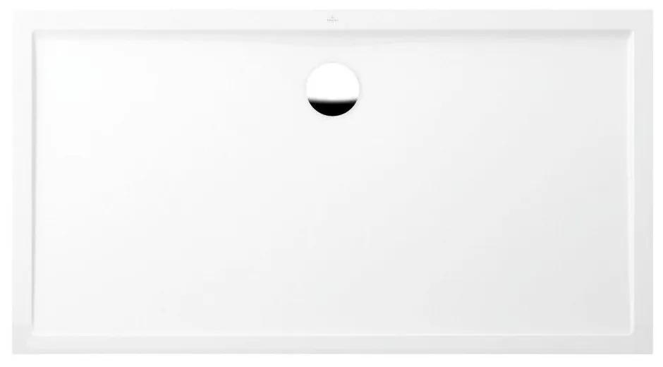 VILLEROY &amp; BOCH Futurion Flat obdĺžniková sprchová vanička z materiálu Quaryl, štandardný model, 1800 x 900 x 25 mm, biela alpská, UDQ1890FFL2V-01