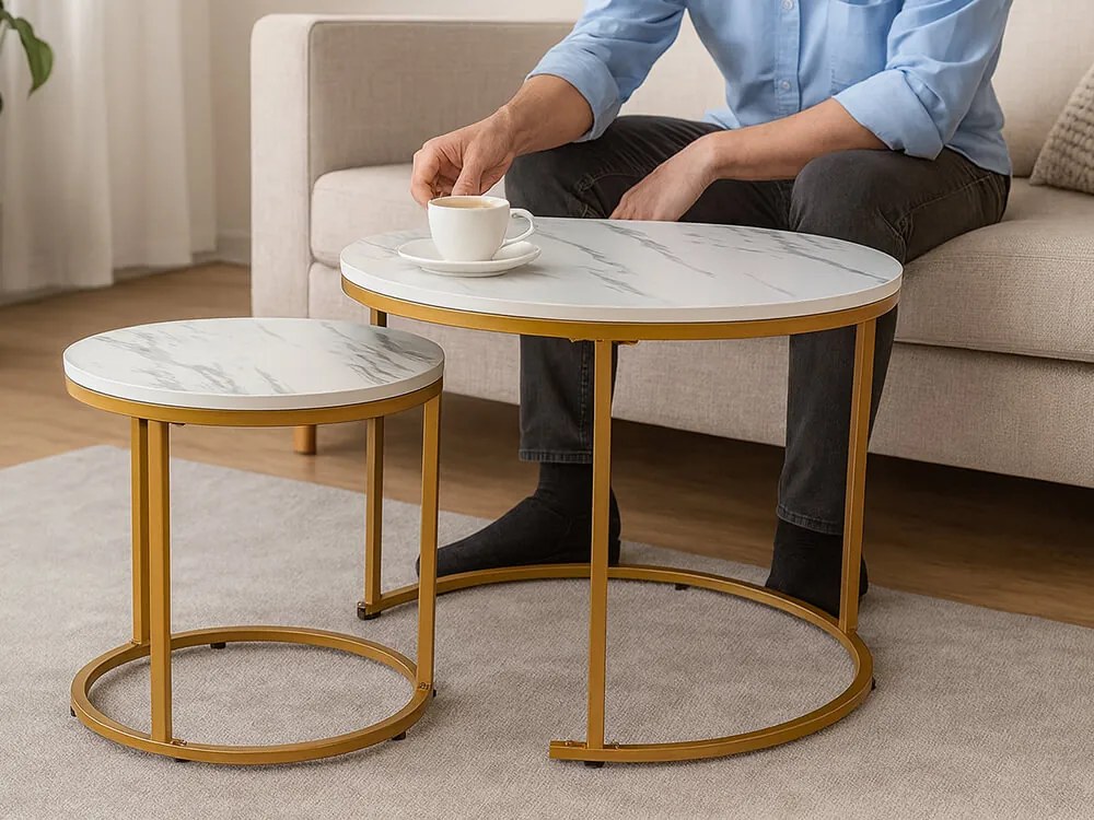 CH Konferenčné stolíky Paula - biela