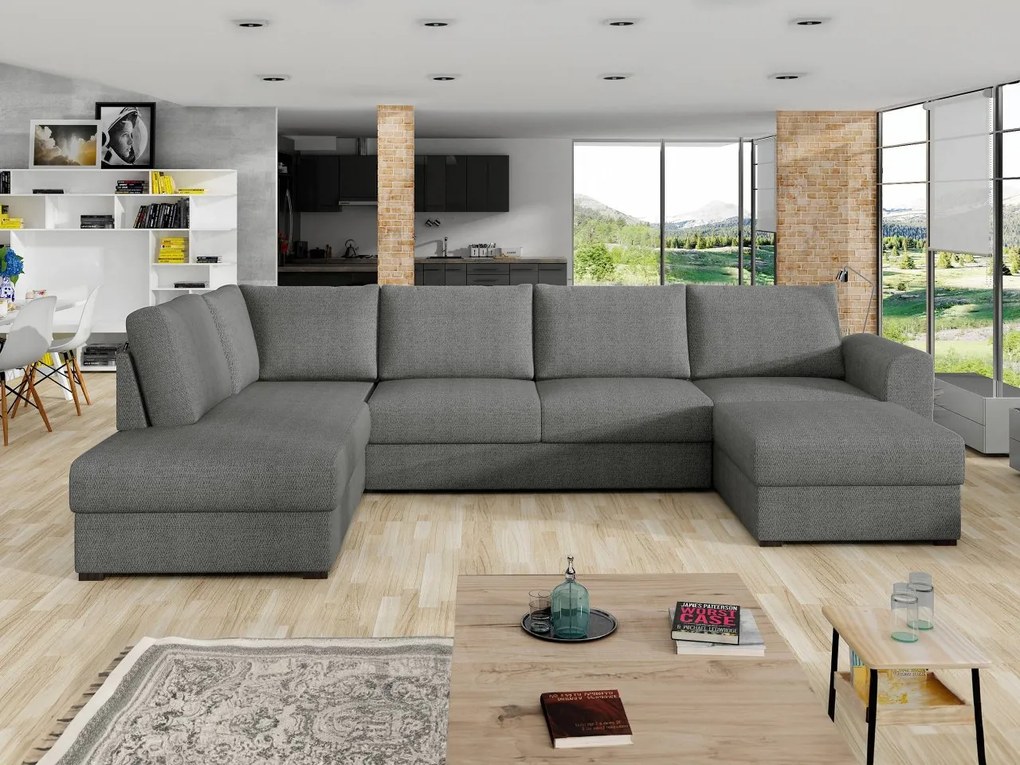Sedacia súprava Szafran, Dostupné poťahy: ekokoža Soft 017 + Lux 06, Strana: ľavá