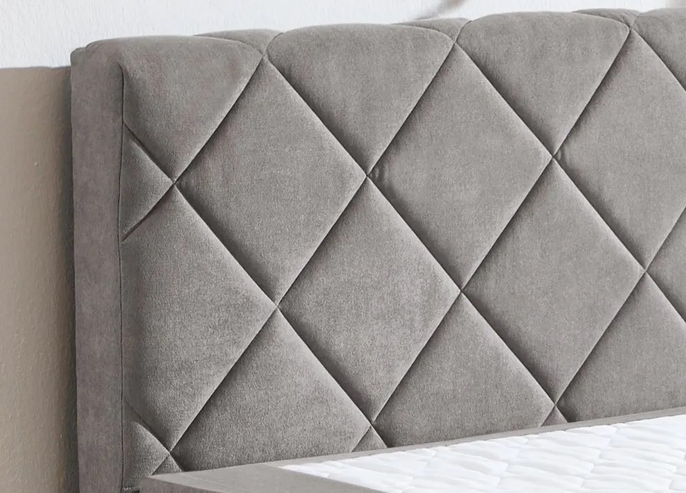 Posteľ Jeff 100x200 cm, šedá látka