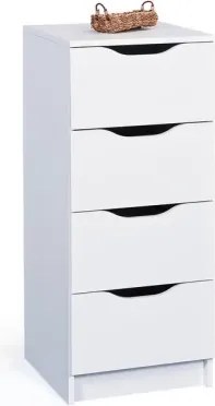 Komoda so 4 zásuvkami Westphalen, biela%