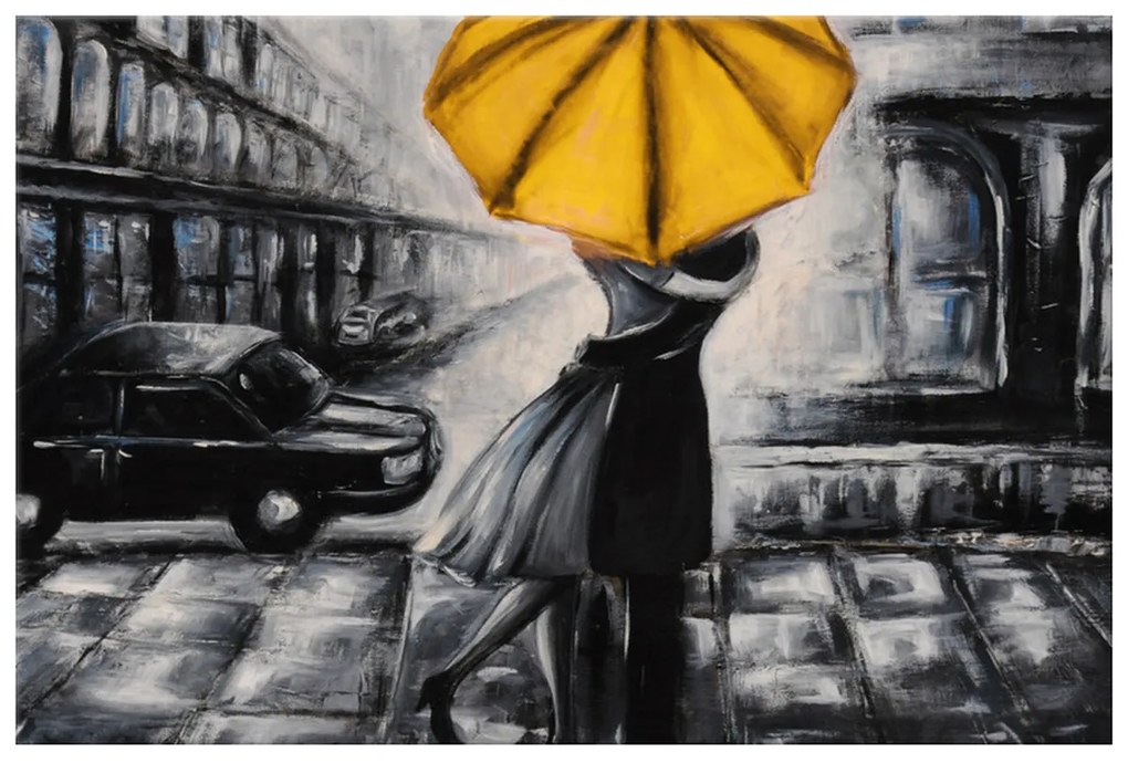 Gario Obraz na plátne Žltý bozk v daždi Rozmery: 90 x 60 cm