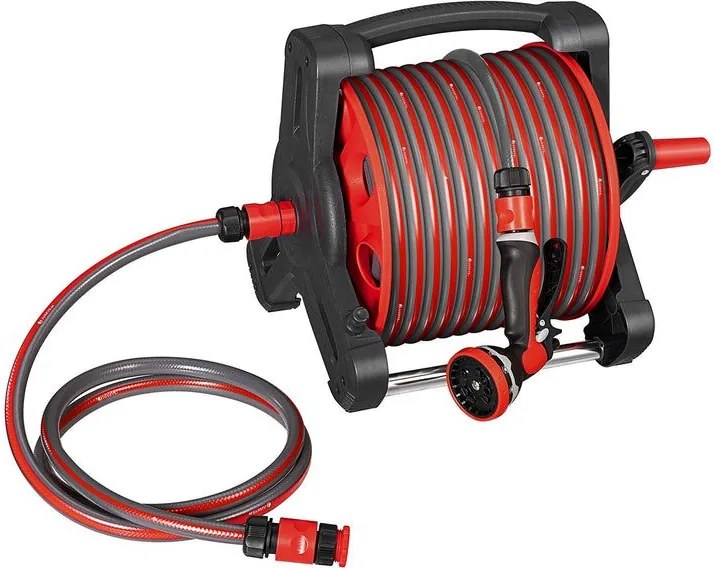 Záhradný hadicový navijak 30 m, s 10 funkciami sprchy
