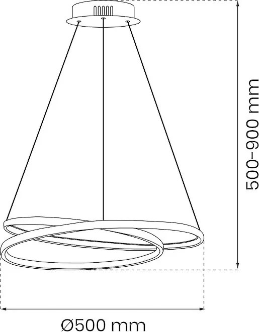 Závesné LED svietidlo Lucero, 1x LED 48w, 4000k, b